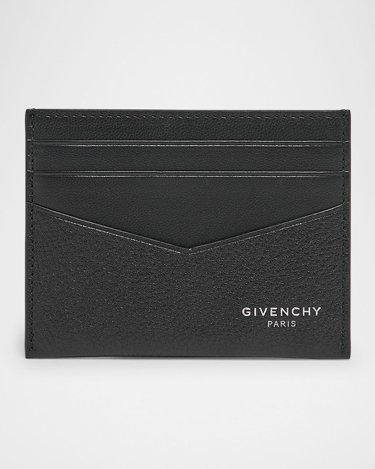 Givenchy Men 's Leather V-Cut Card Holder