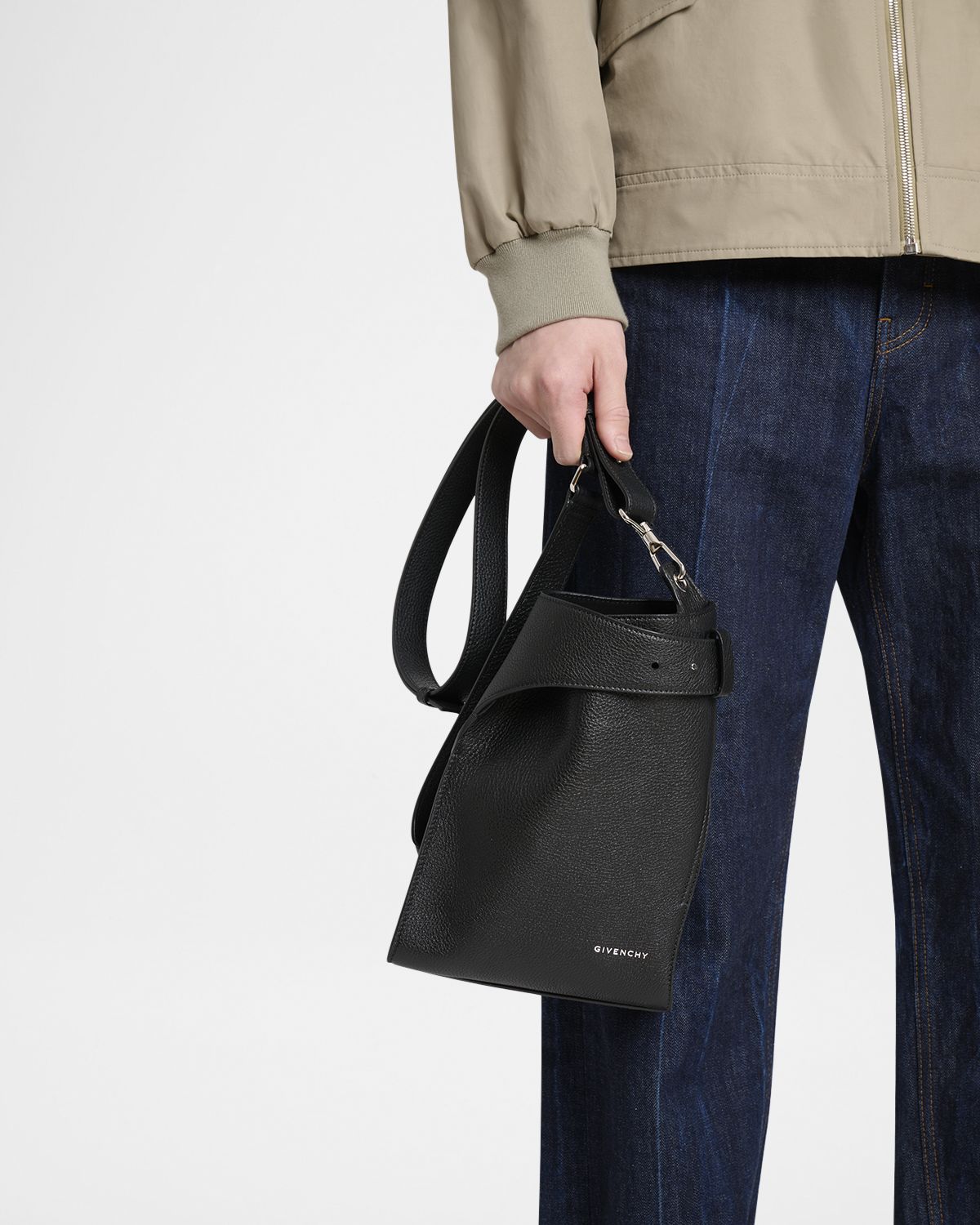 Givenchy Men's Small Belted Leather Crossbody Bag