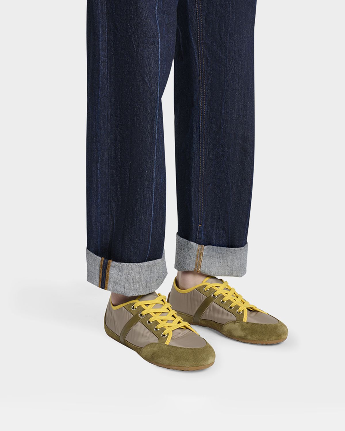 Givenchy Men's Slim Nylon and Suede Low-Top Sneakers