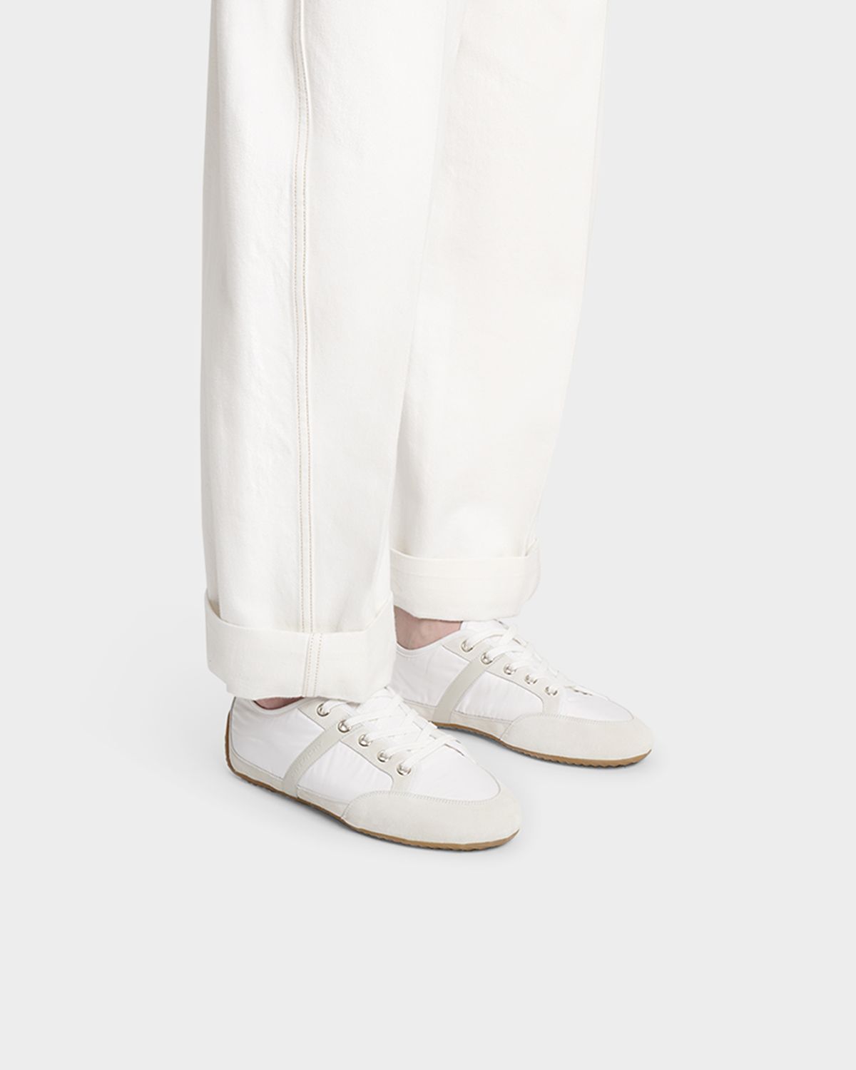 Givenchy Men's Slim Nylon and Suede Low-Top Sneakers