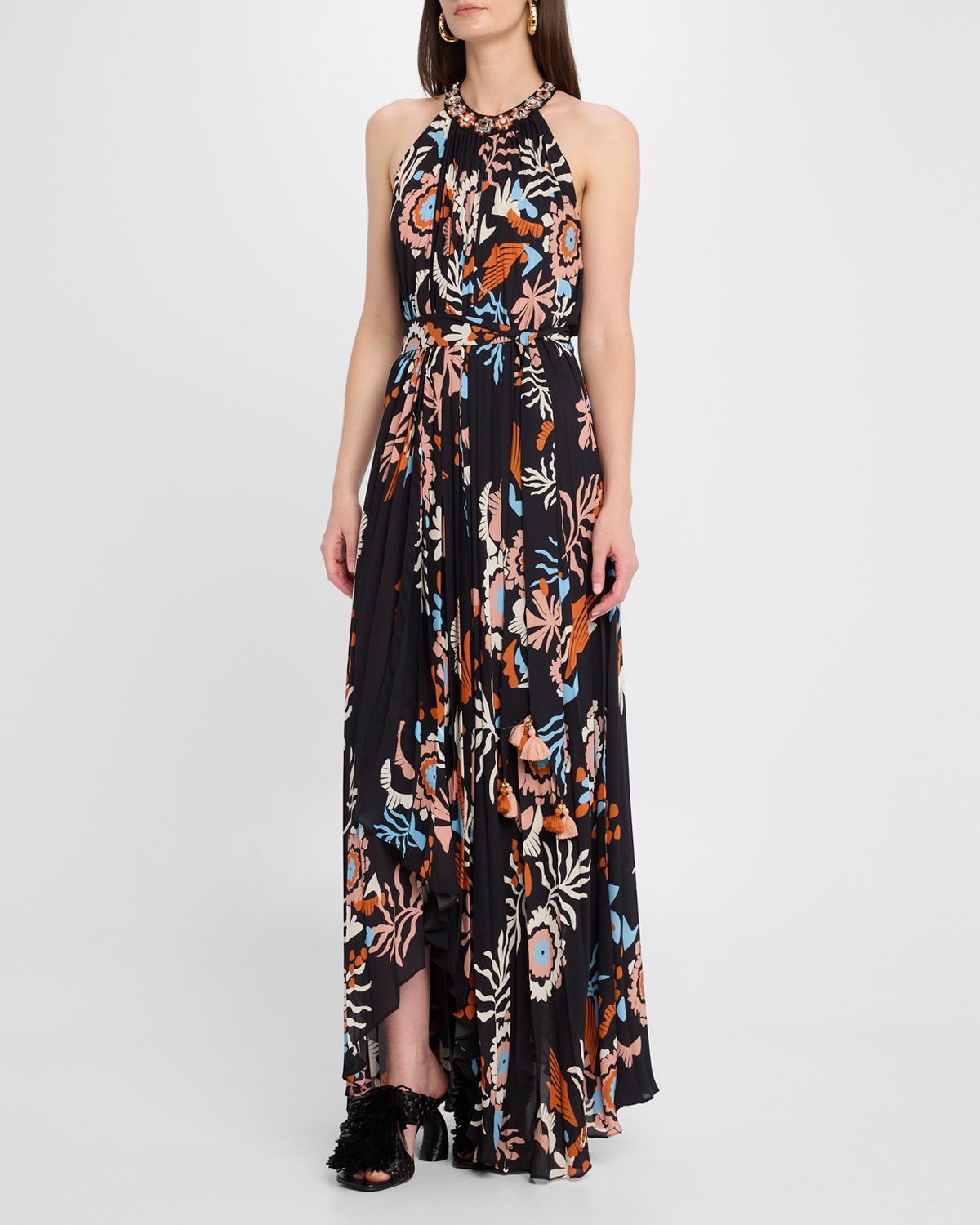 Figue Jennifer Floral Pleated Maxi Dress