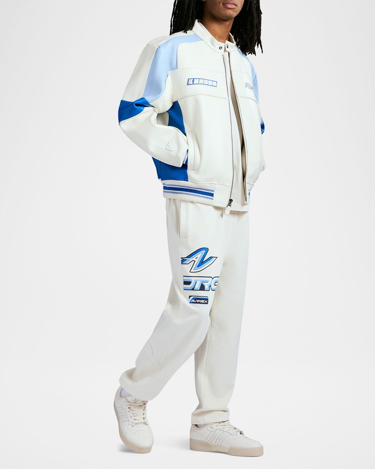 AVIREX Men 's Off Shore Racing Leather Jacket