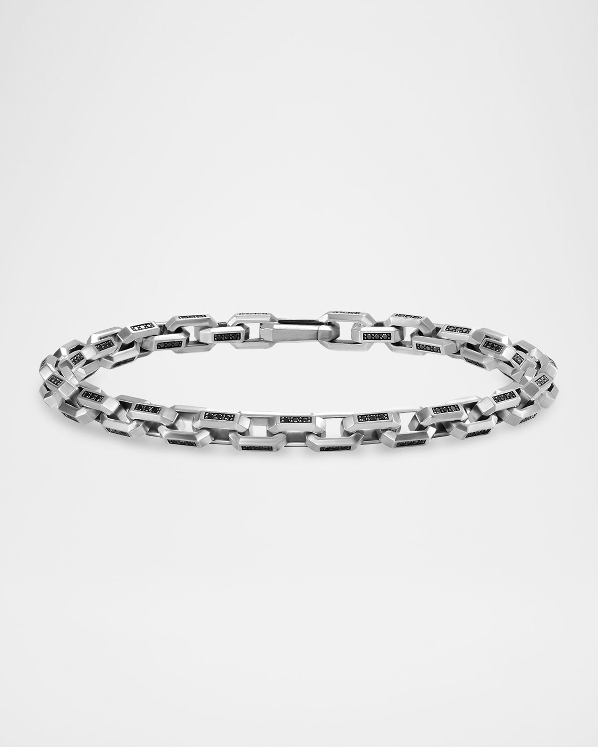 David Yurman Men 's Streamline Heirloom Chain Link Bracelet in Silver with Diamonds