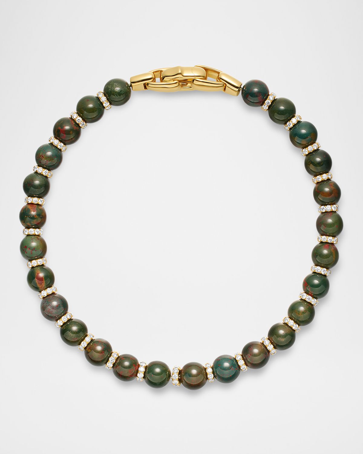 David Yurman Men 's Spirtual Bead Bracelet in 18K Gold with Diamonds and Gemstone