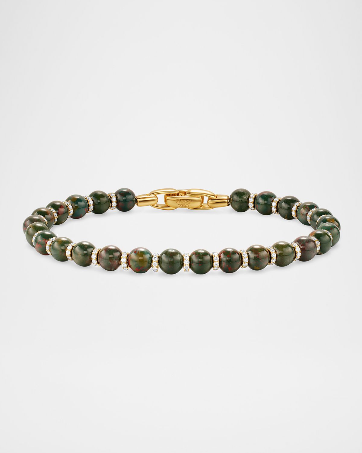 David Yurman Men 's Spirtual Bead Bracelet in 18K Gold with Diamonds and Gemstone, 6mm