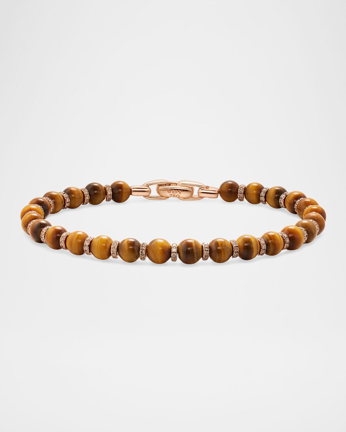 David Yurman Men 's Spirtual Bead Bracelet in 18K Gold with Diamonds and Gemstone