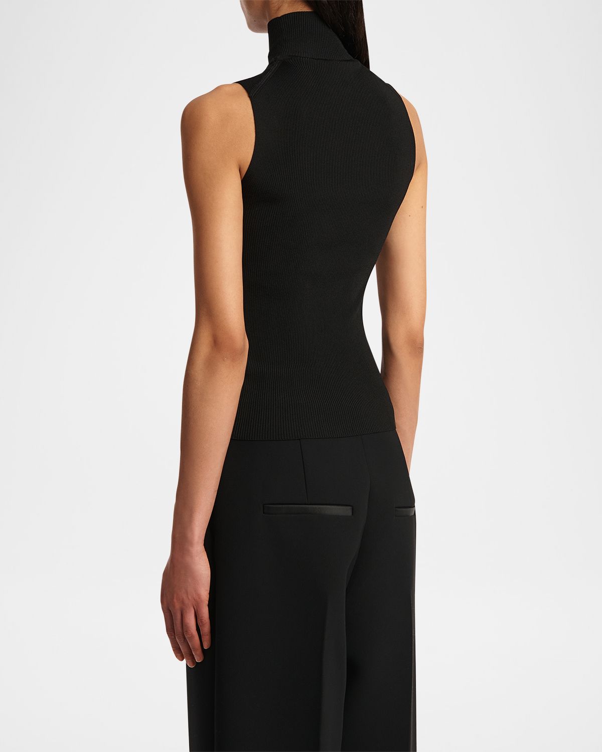 Khaite Benita Turtleneck Rib Tank Top