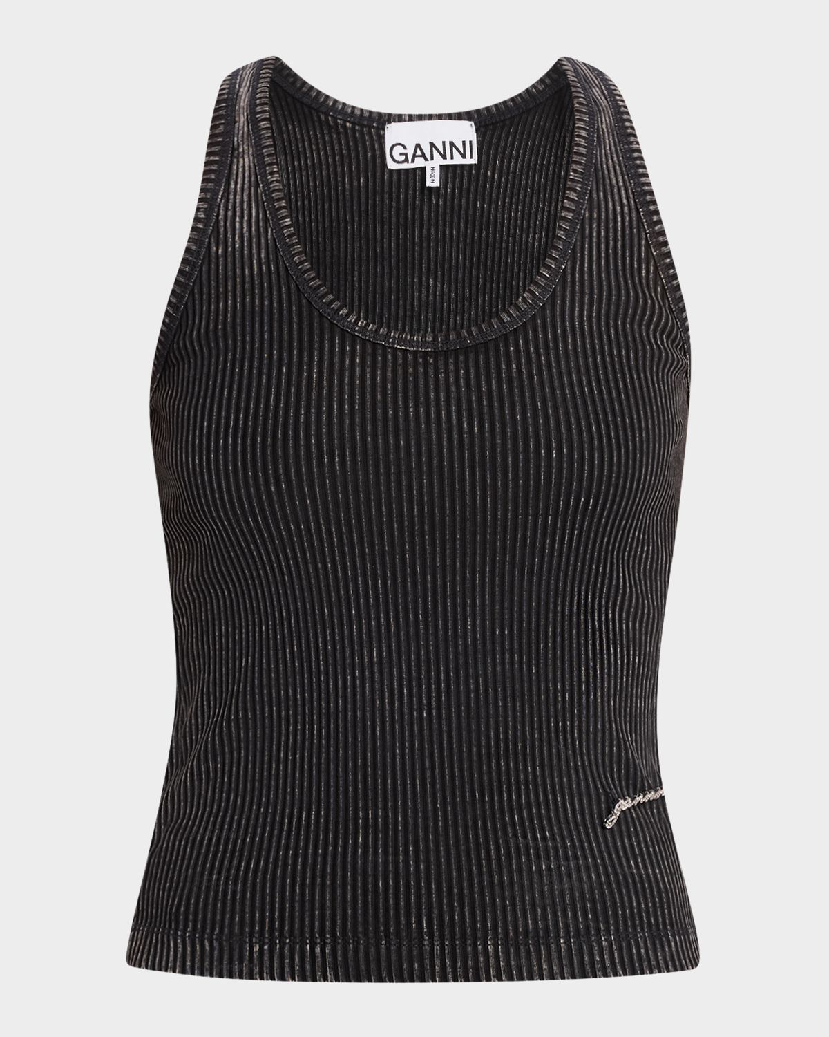 Ganni Heavy Rib Jersey Tank Top