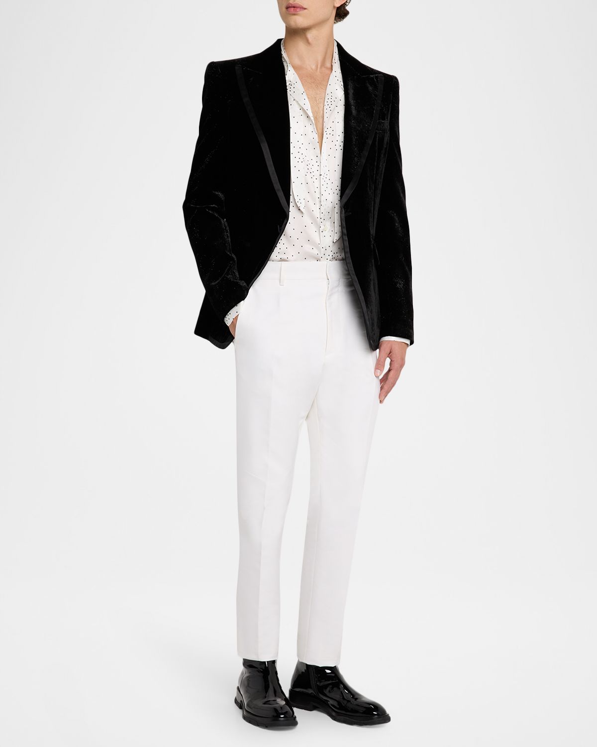 Dsquared2 Men 's Starry Night Silk Neck-Tie Dress Shirt