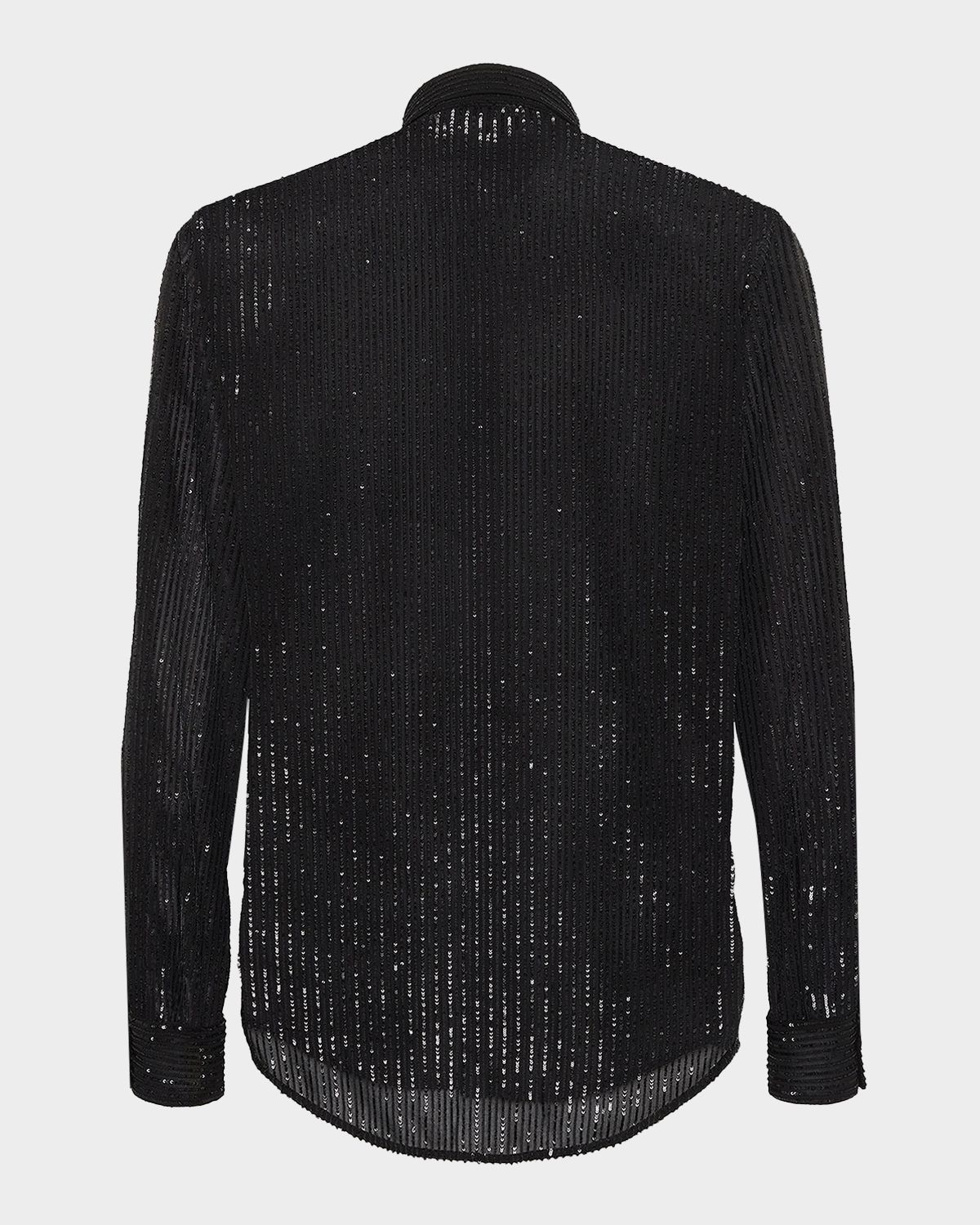 Dsquared2 Men 's Sheer Sequin Pinstripe Dress Shirt
