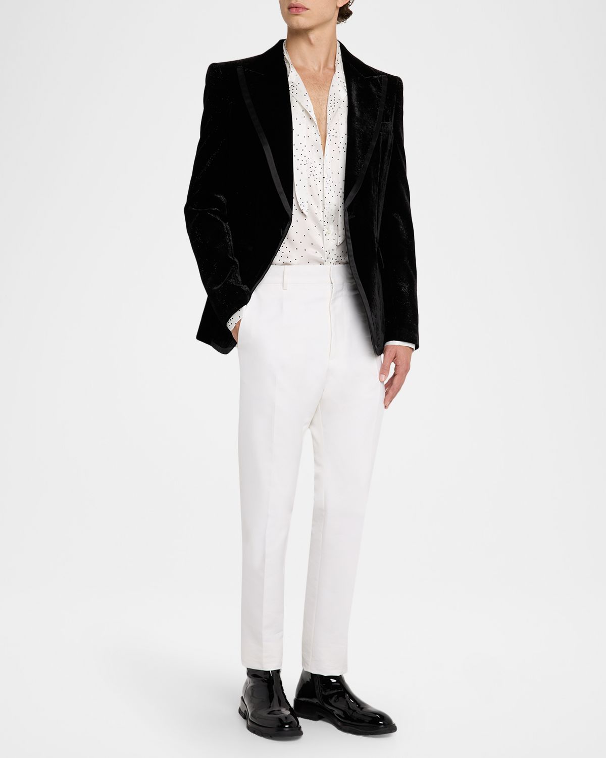 Dsquared2 Men 's Sparkling Velvet '70s Silk-Trim Blazer