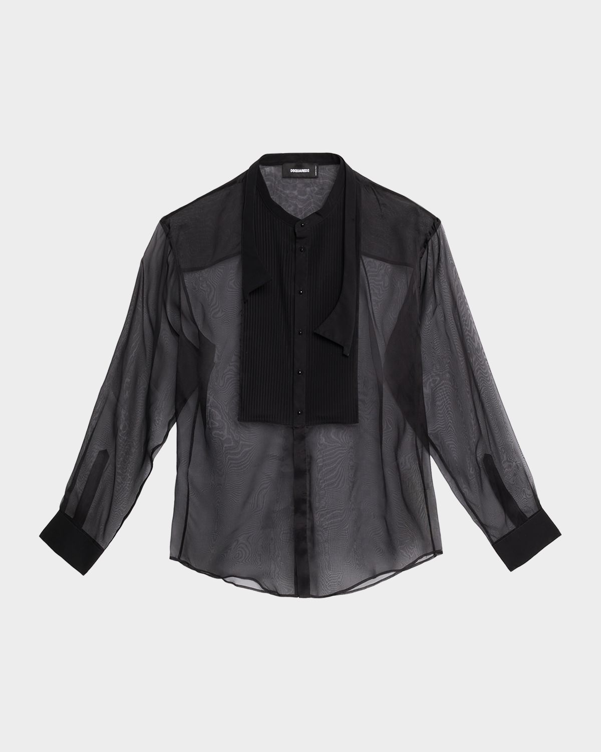 Dsquared2 Men 's Bow Tie Drop-Shoulder Sheer Silk Shirt