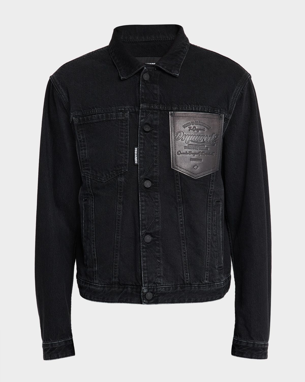 Dsquared2 Men 's Jean Jacket with Leather Pocket