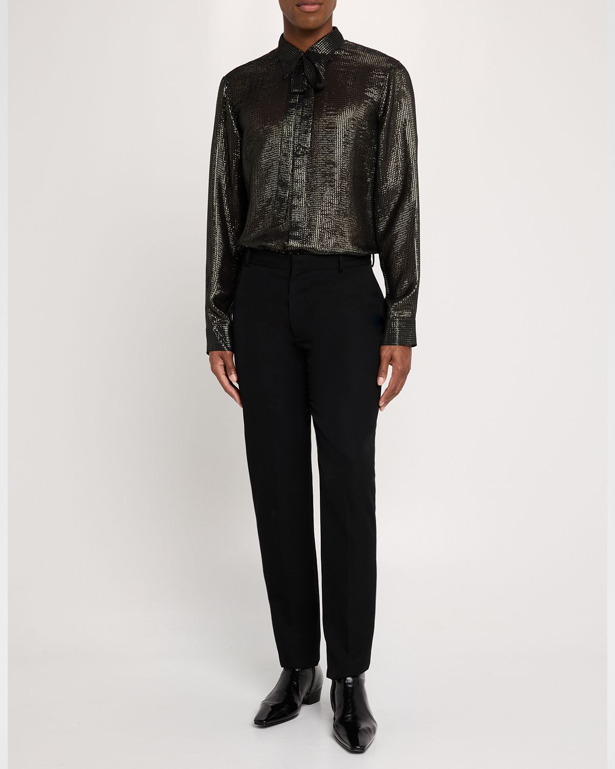 Dsquared2 Men 's Sparkling Tie-Neck Shirt