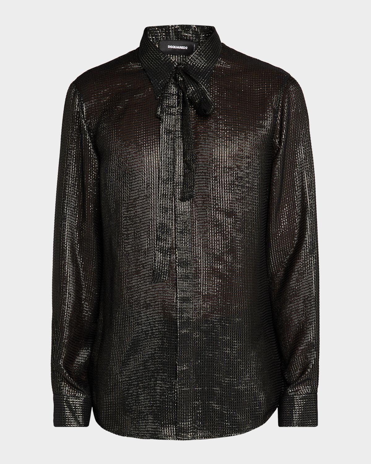 Dsquared2 Men 's Sparkling Tie-Neck Shirt
