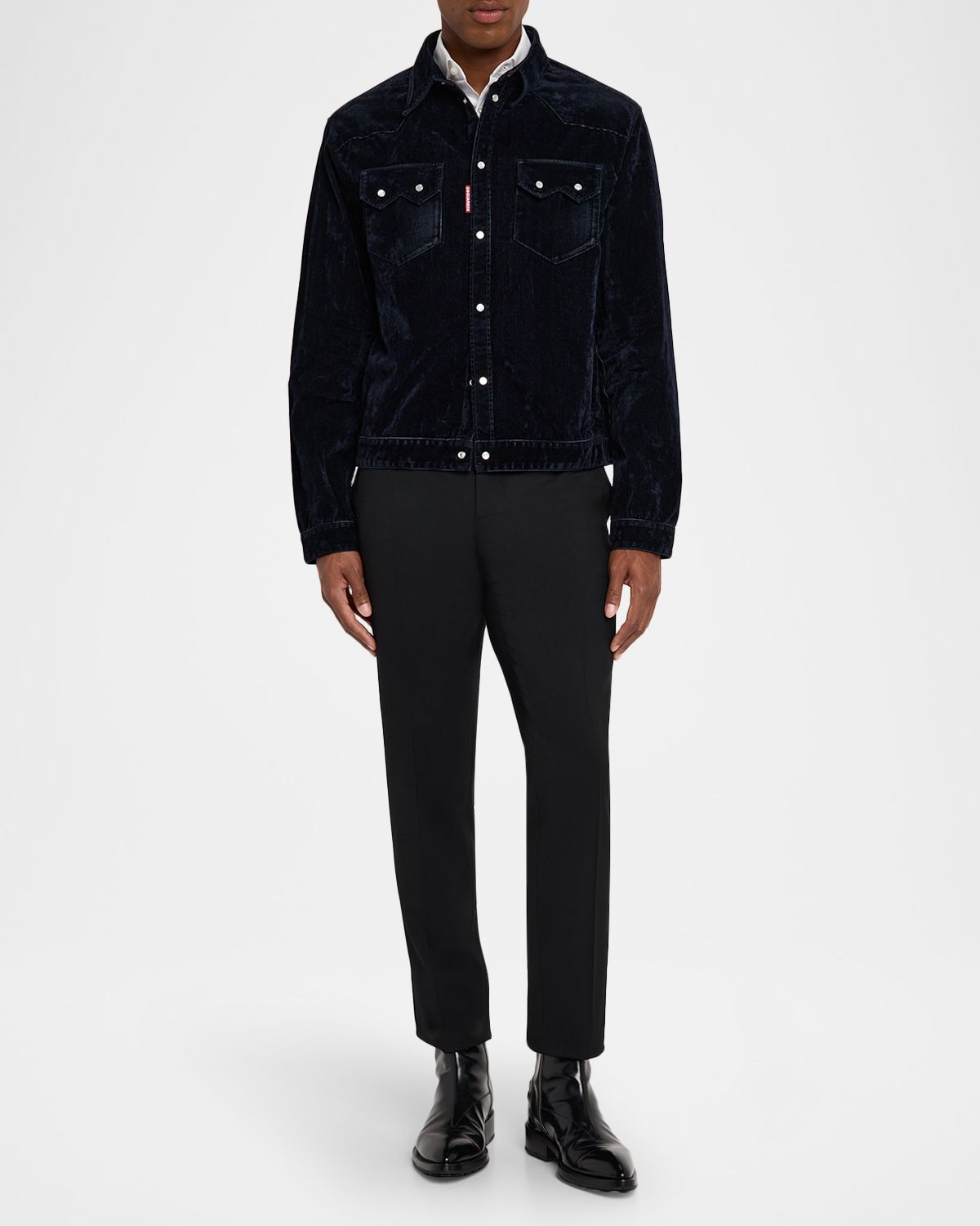 Dsquared2 Men 's Flocked Corduroy Jean Jacket