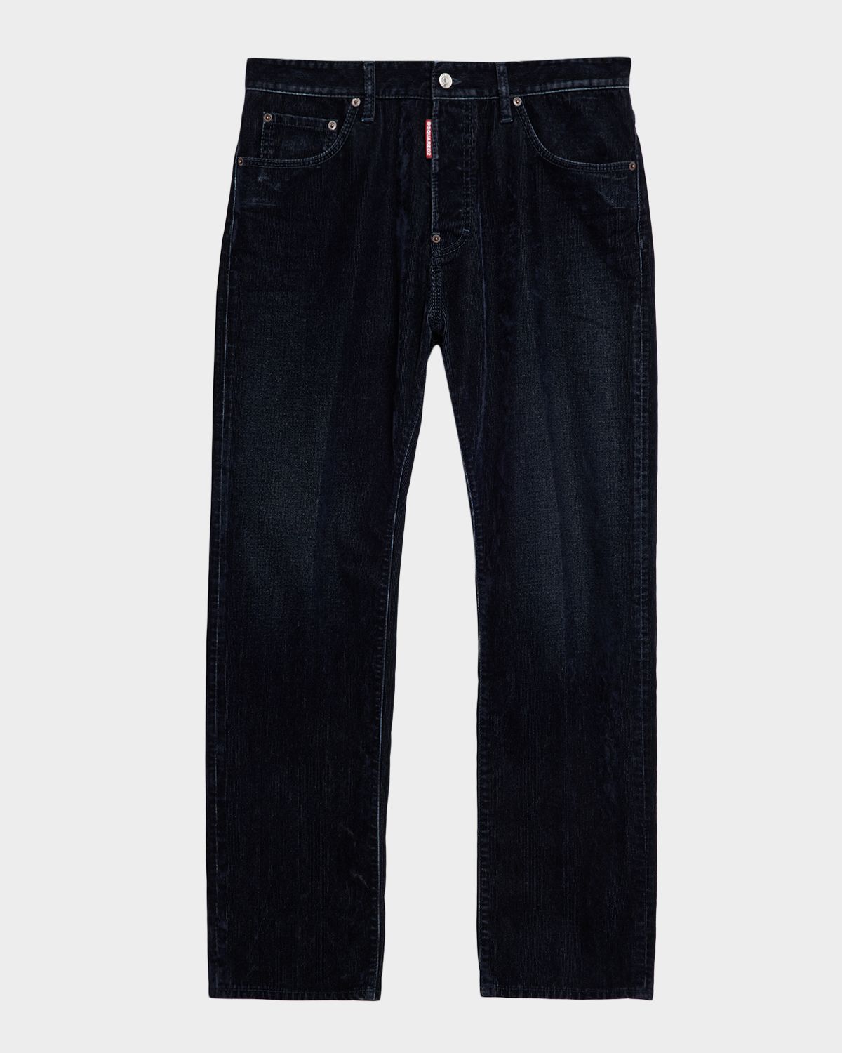 Dsquared2 Men 's Flocked Corduroy 642 Straight Fit Five-Pocket Pants