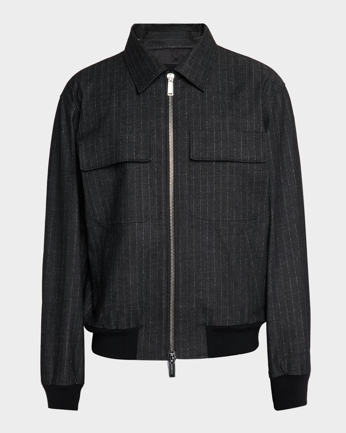 Dsquared2 Men 's Denim Pinstripe Zip Jacket