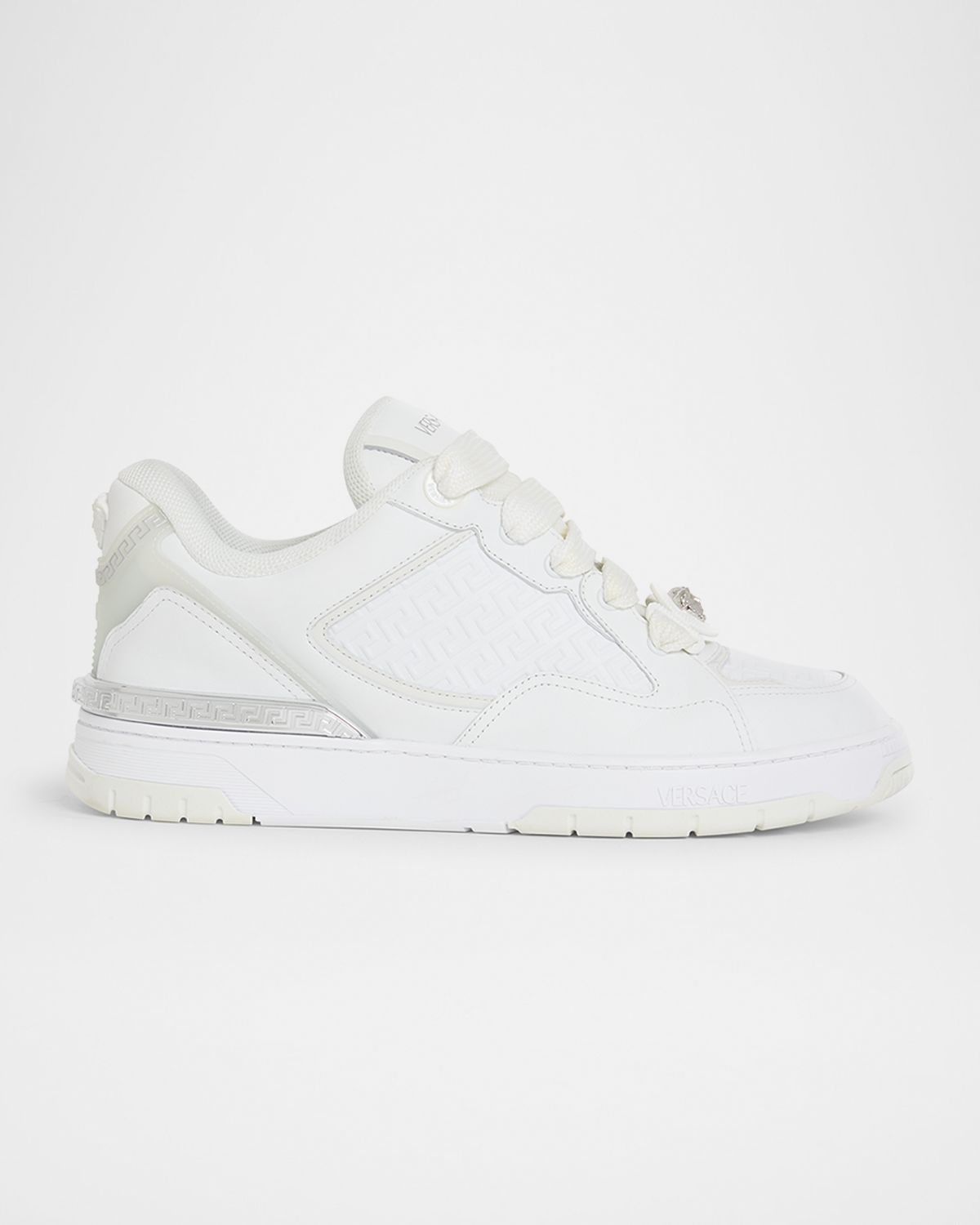 Versace Men 's Biggie Basket Leather Sneakers