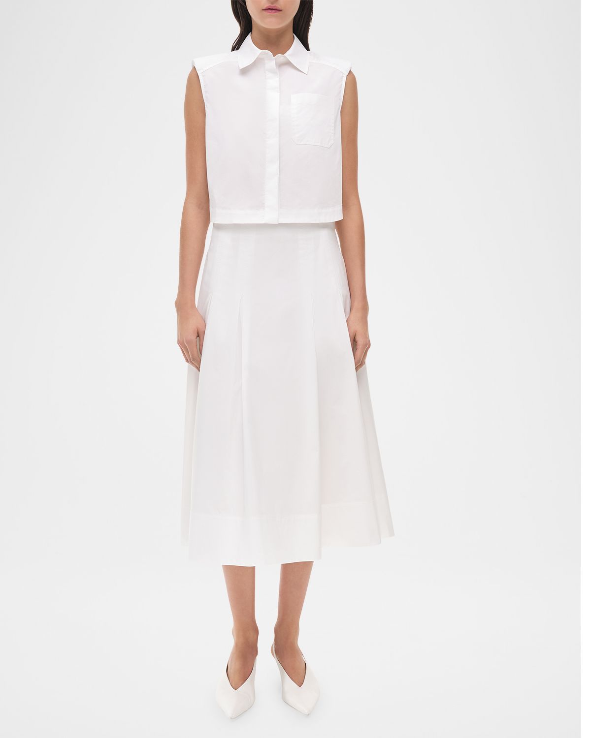 SIMKHAI Winslow Cropped Cotton Shirt