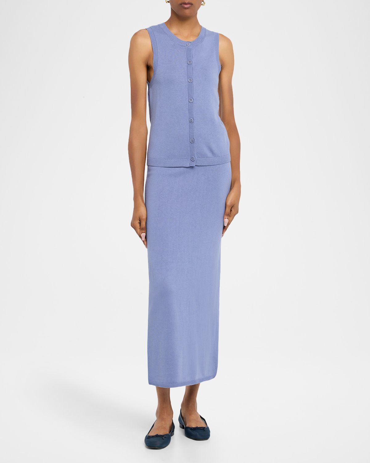 Sablyn Mia Button-Front Knit Tank Top