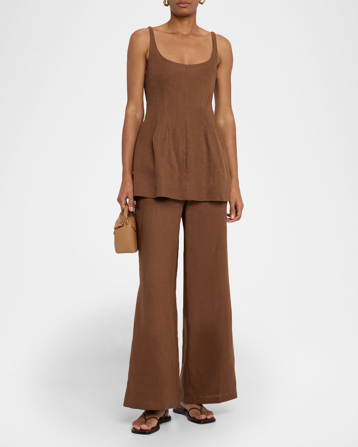 Faithfull the Brand Syna Wide-Leg Linen Pants