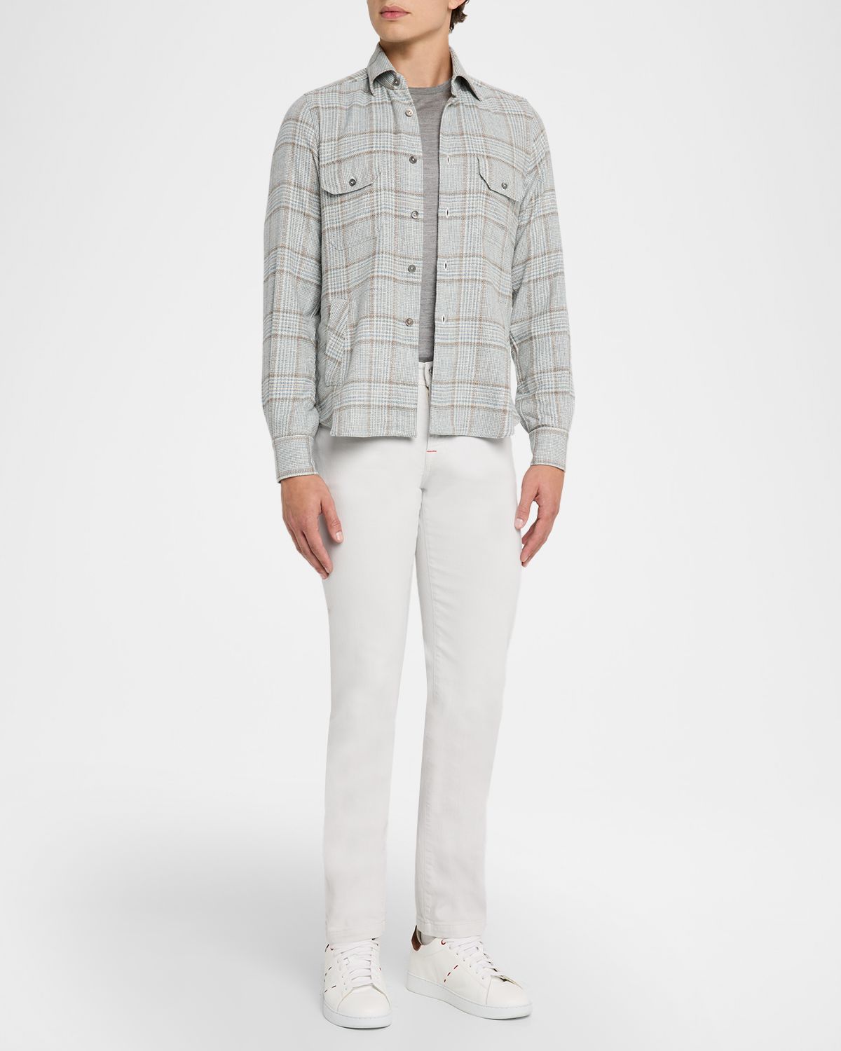 Kiton Men 's Kurabo Straight-Leg Stretch Five-Pocket Pants