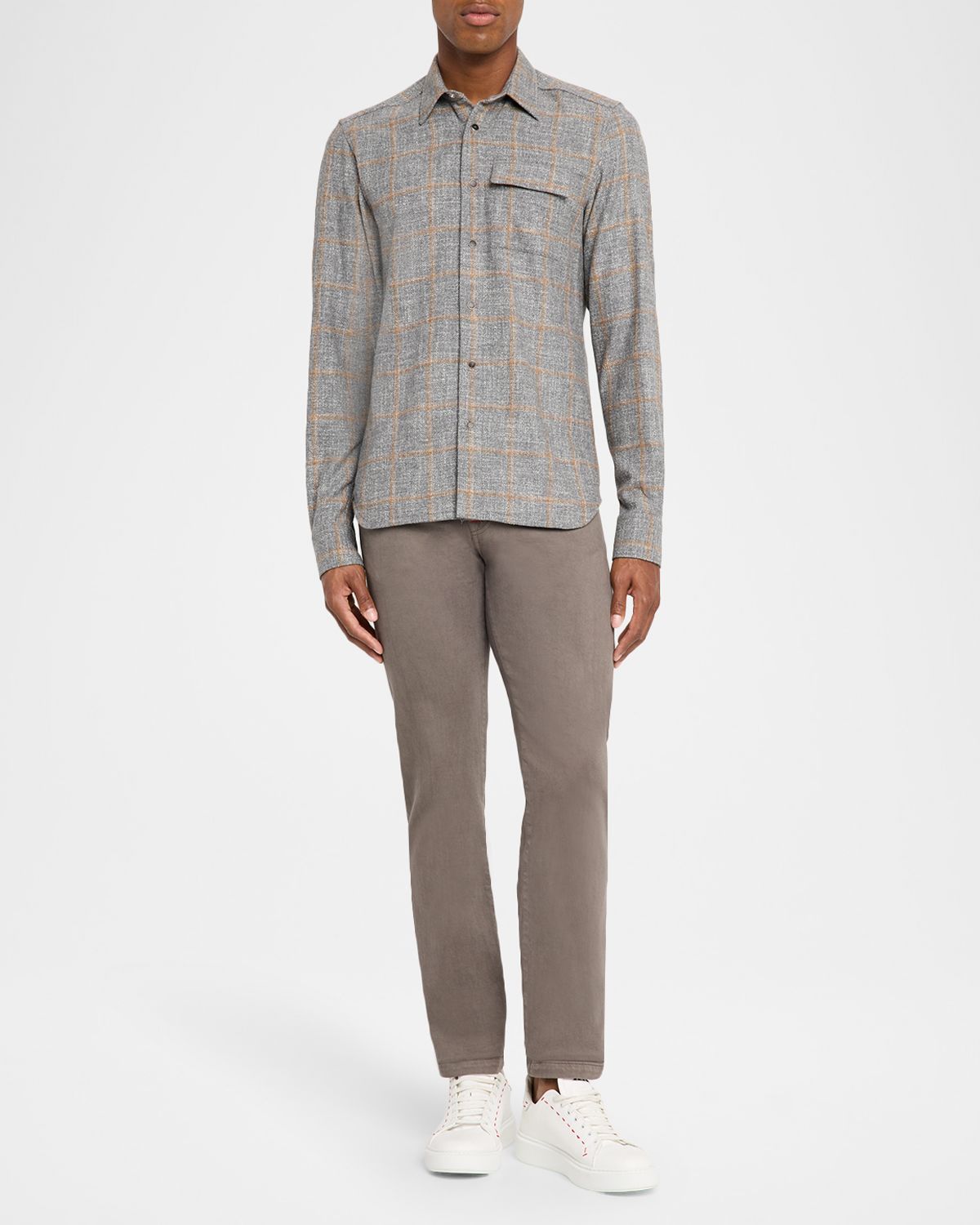 Kiton Men 's Kurabo Straight Fit Five-Pocket Pants