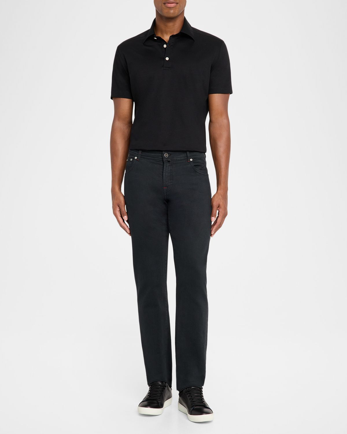 Kiton Men 's Cotton Classic-Fit Polo Shirt