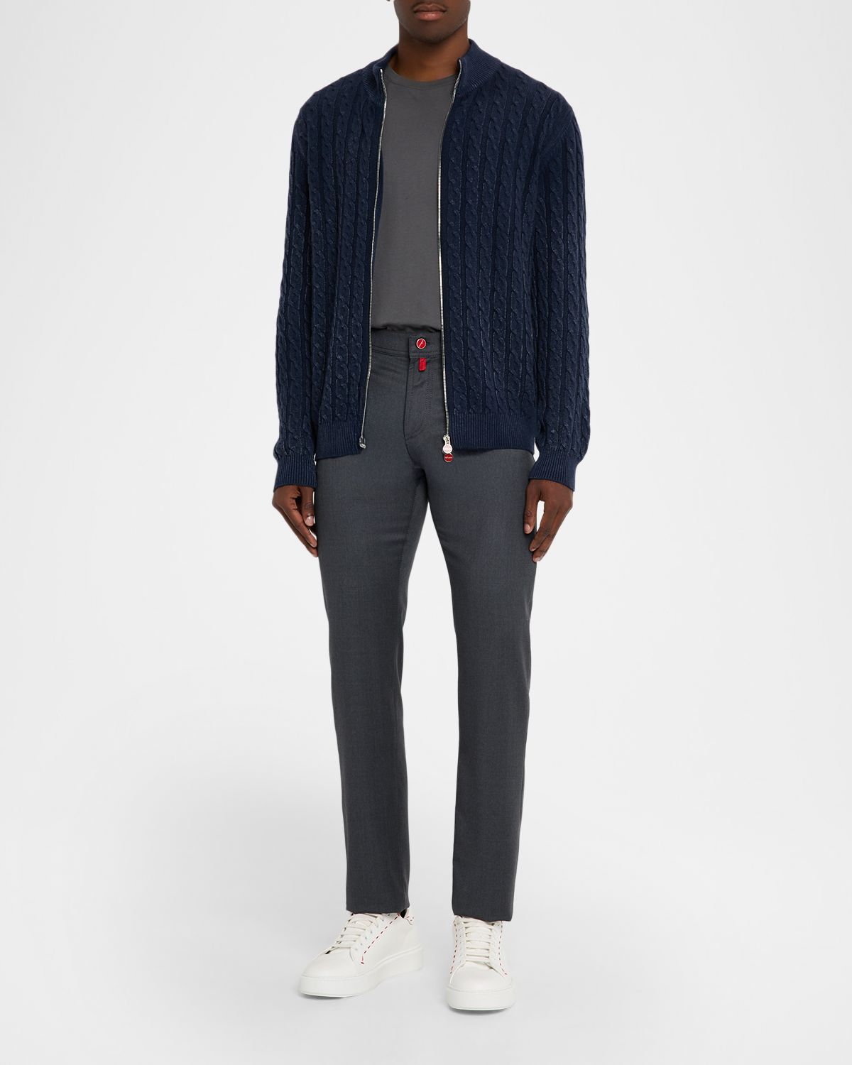 Kiton Men 's Wool Straight Fit Five-Pocket Pants