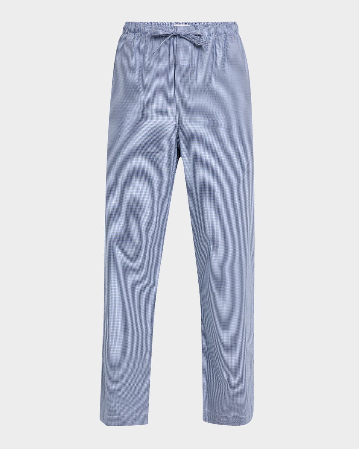 Derek Rose Men 's Barker Micro Houndstooth Cotton Lounge Pants