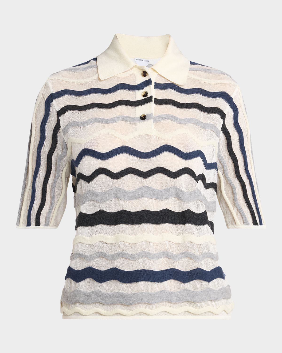 Bottega Veneta Zigzag Striped Knitwear Top