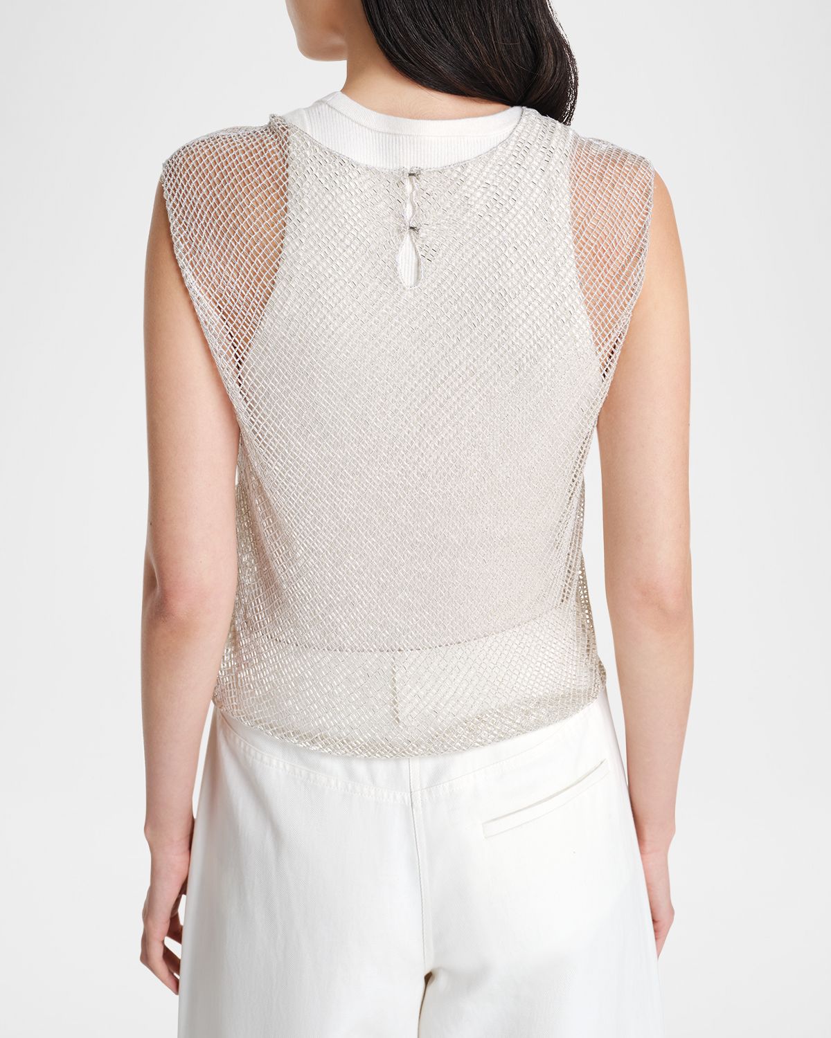 TWP Chloe Woven Mesh Top