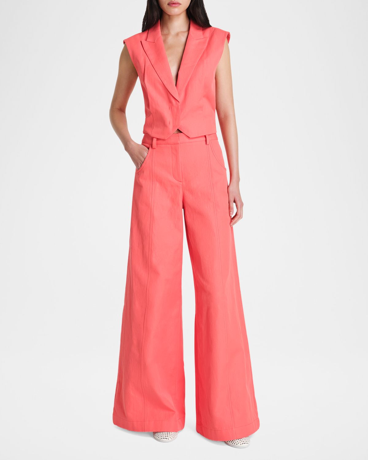 TWP Katie Cotton-Linen Vest