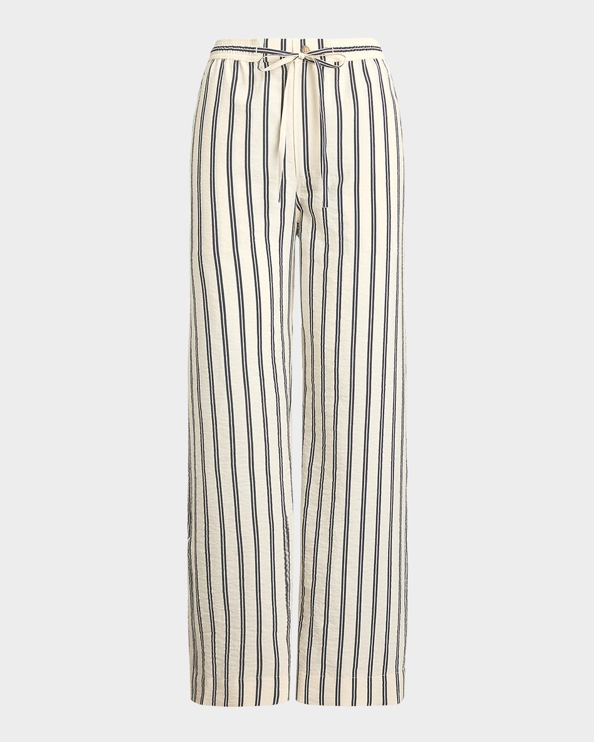 Polo Ralph Lauren Striped Silk-Blend Wide-Leg Pant