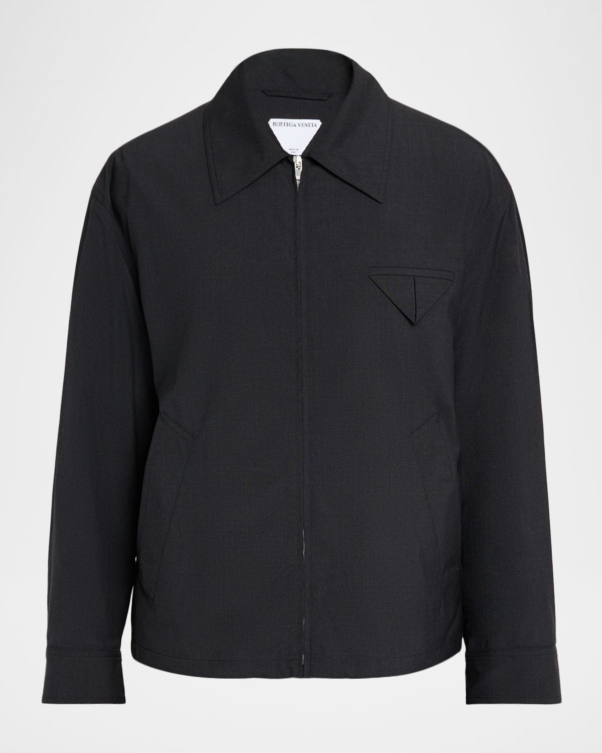 Bottega Veneta Men 's Wool Triangle-Pocket Full-Zip Blouson