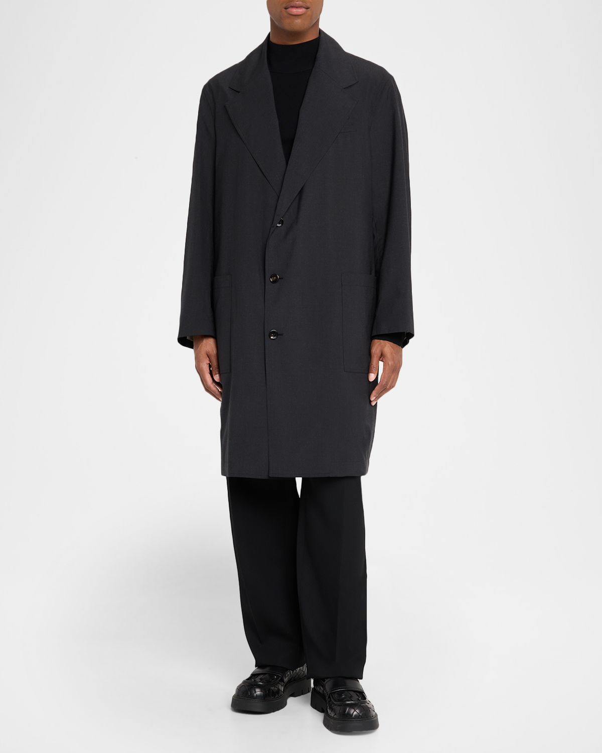 Bottega Veneta Men 's Superfine Wool Overcoat