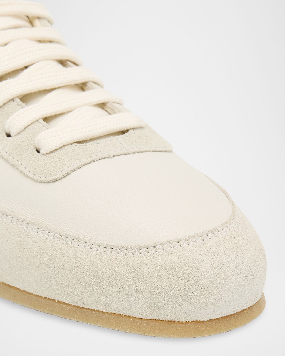 Common Projects Minimal Leather And Suede Low-Top Runner Sneakers