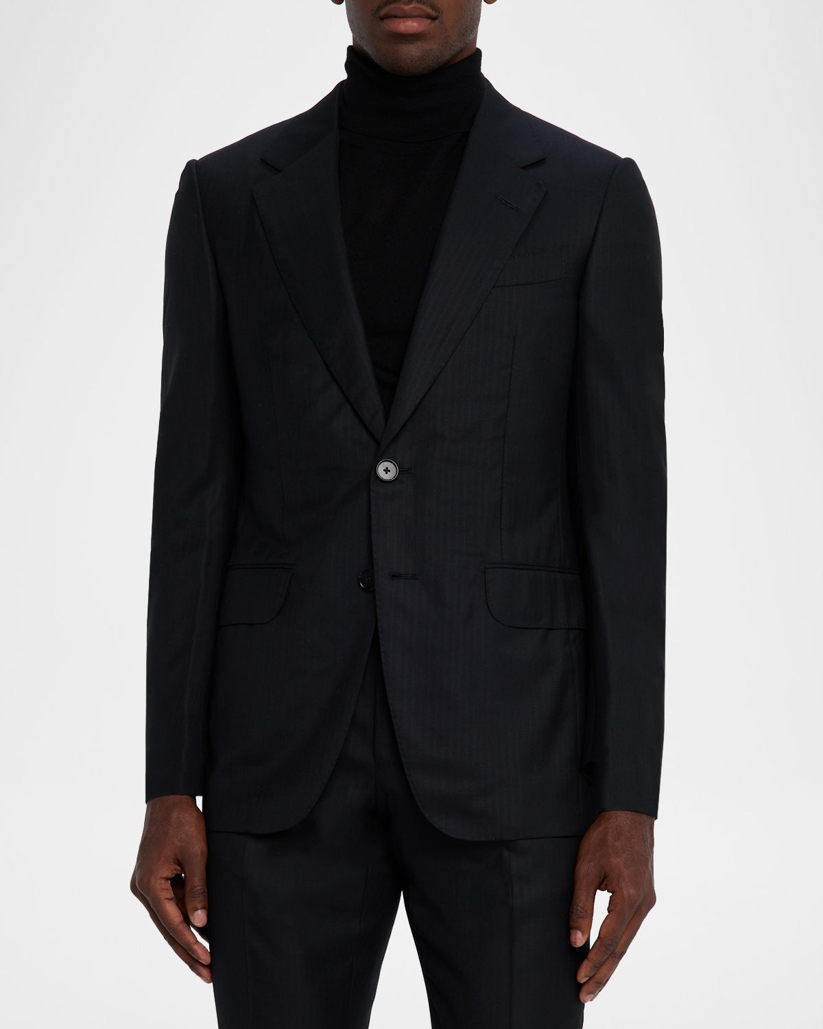 ZEGNA Men 's Centoventimila Wool Tonal Stripe Suit | Thumbnail 4