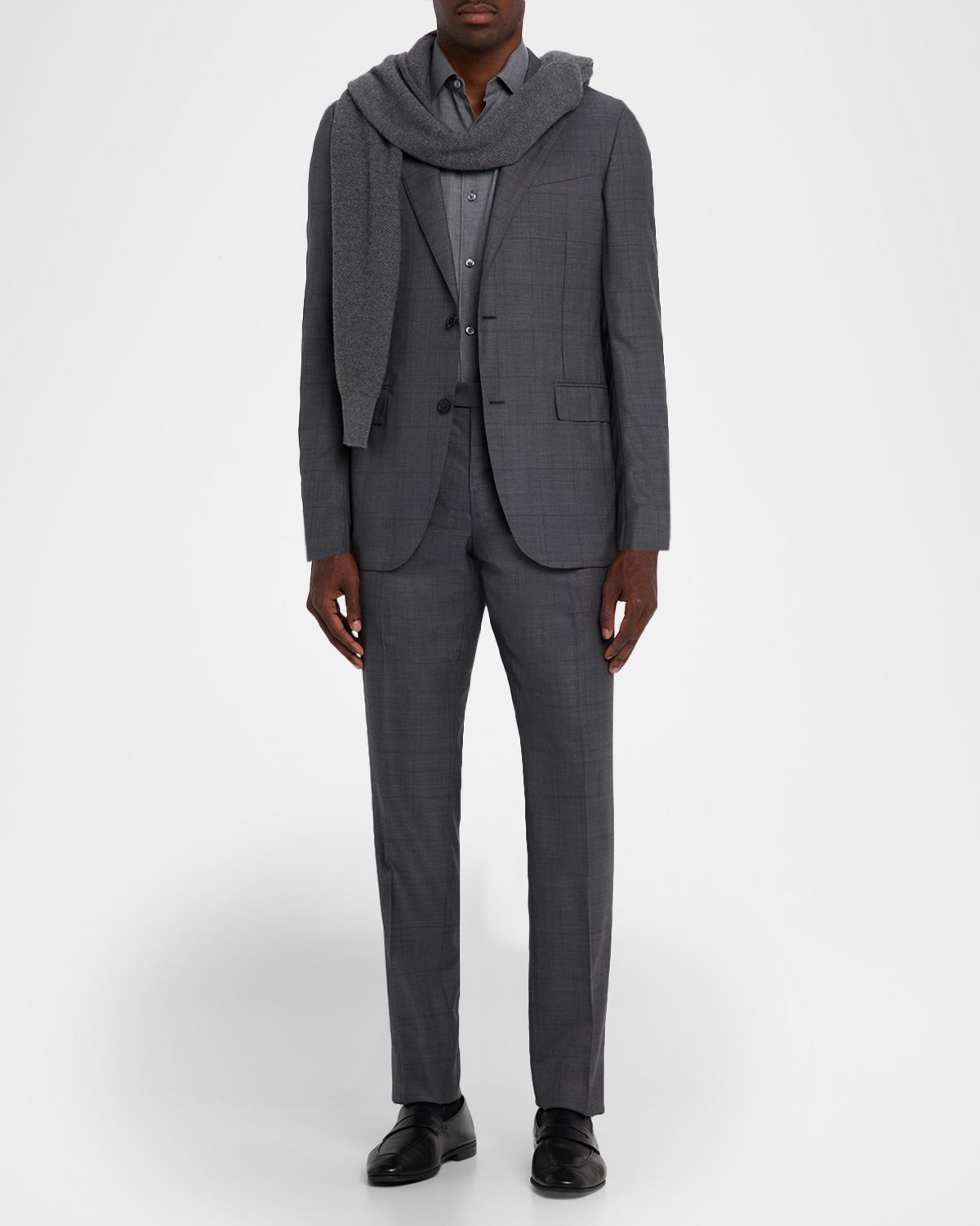 ZEGNA Men's Tonal Plaid 15milmil15 Wool Suit