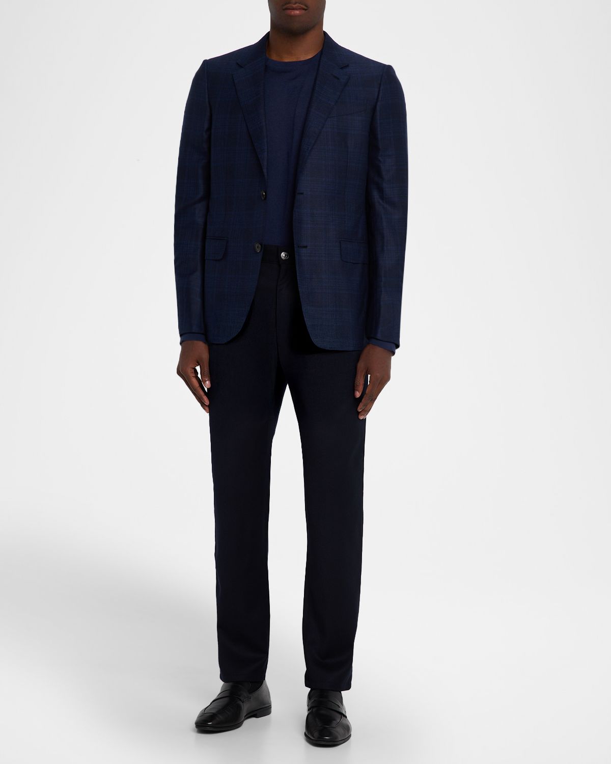 ZEGNA Men's Wool Tonal Plaid Single-Breasted Sport Coat