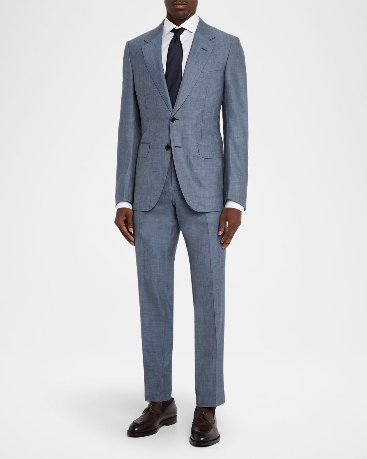 ZEGNA Men 's Centoventimila Wool Sharkskin Suit