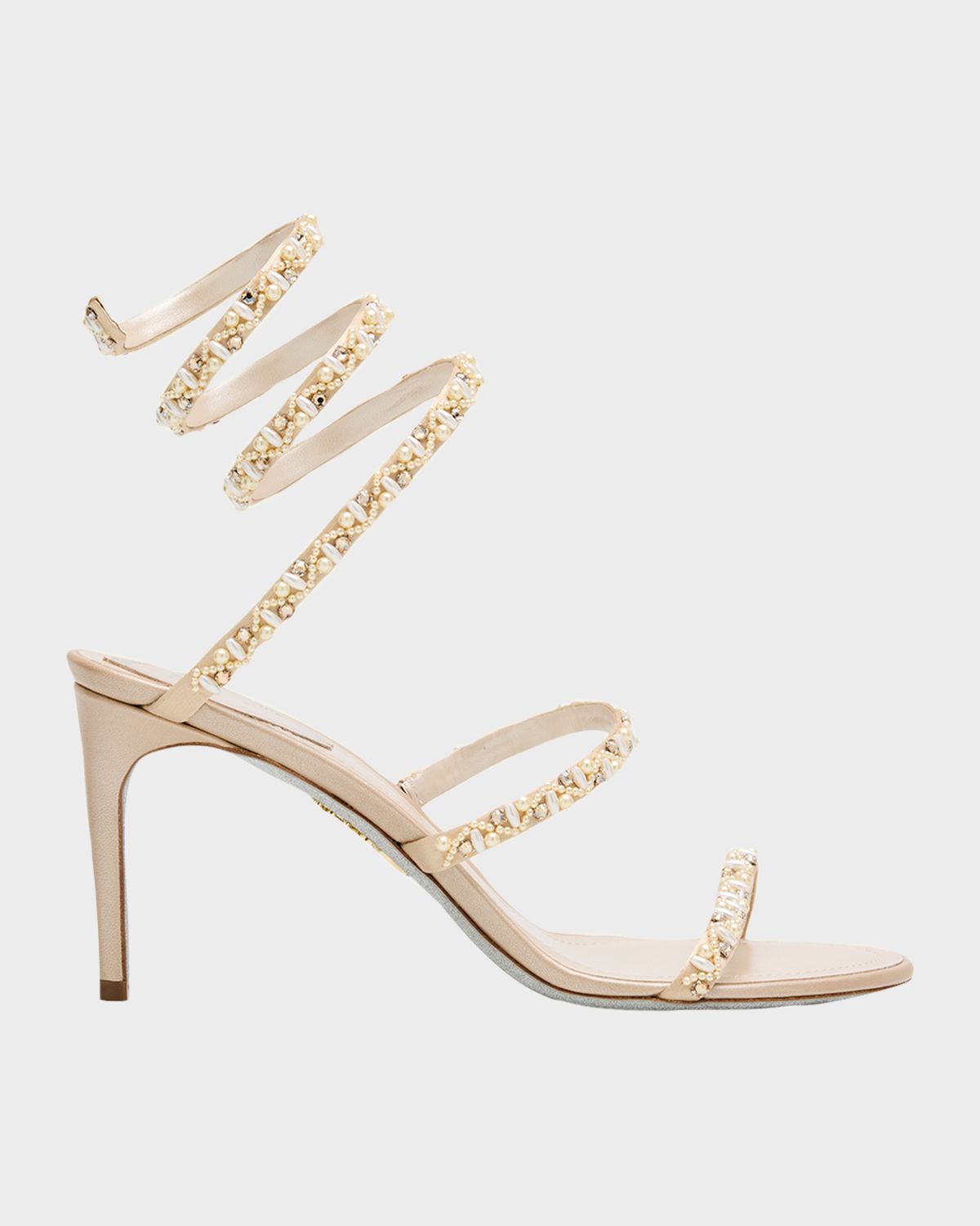 Rene Caovilla Cleo Pearly Crystal Snake-Wrap Sandals | Thumbnail 8 Rene Caovilla Cleo Pearly Crystal Snake-Wrap Sandals | Thumbnail 8