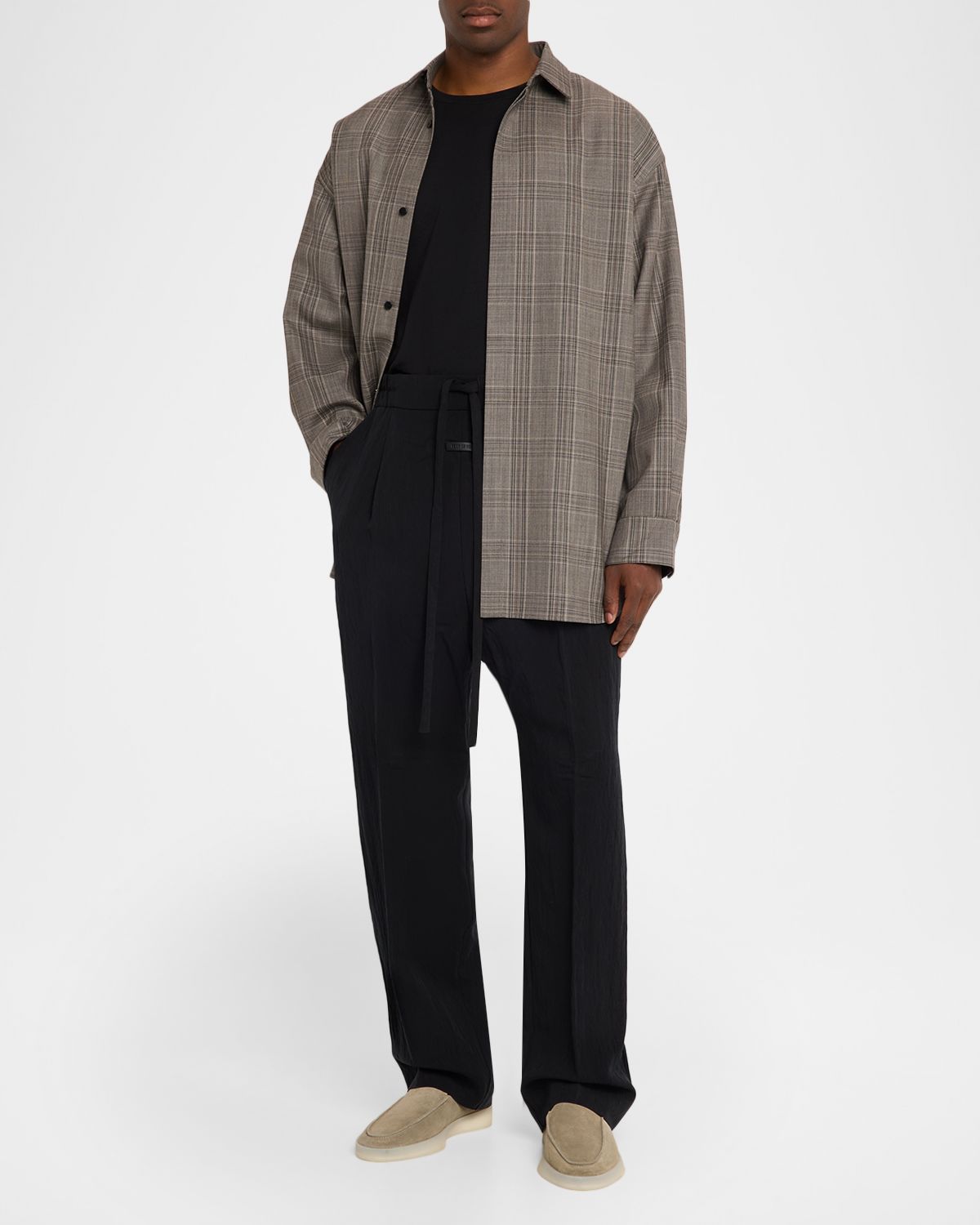 Fear of God Men 's Tencel Nylon Drawstring Straight Trousers