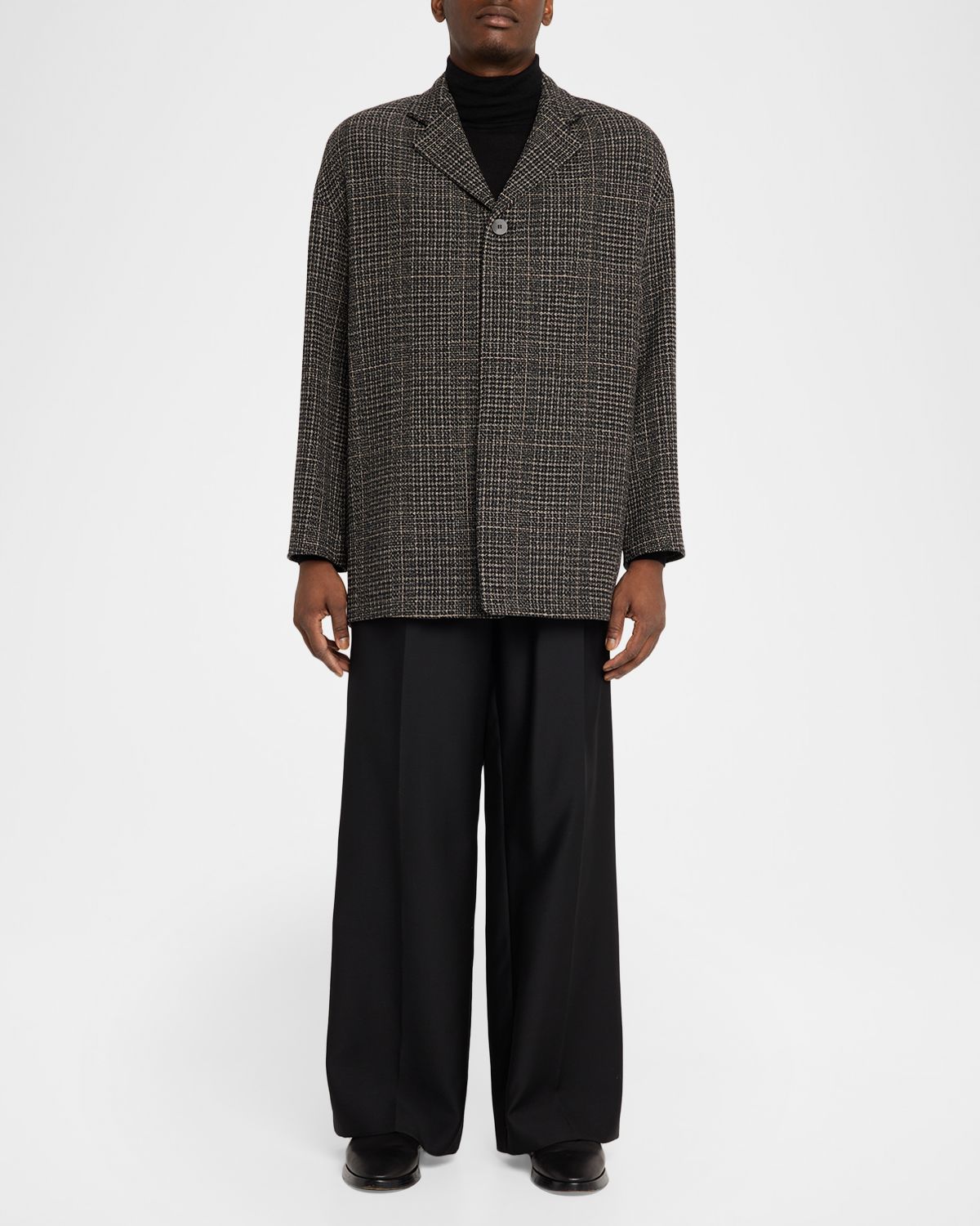 Fear of God Men 's Concealed-Front Tweed Blazer