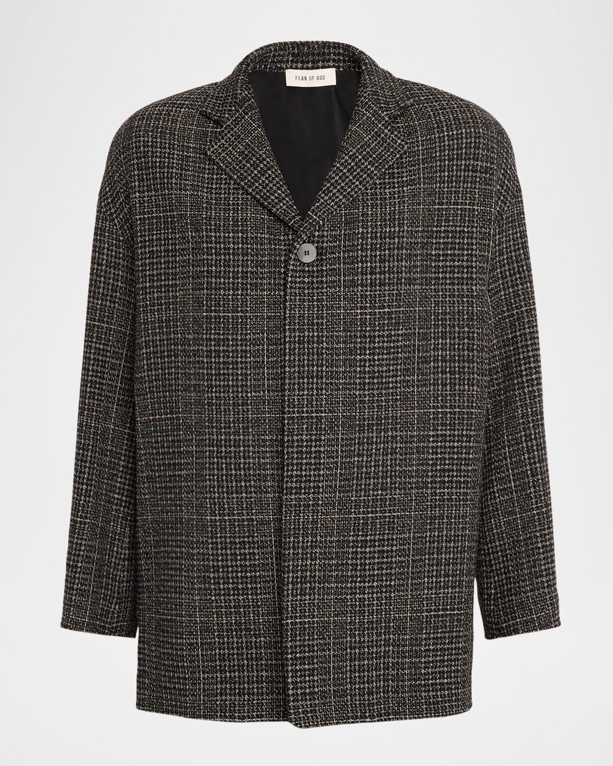 Fear of God Men 's Concealed-Front Tweed Blazer