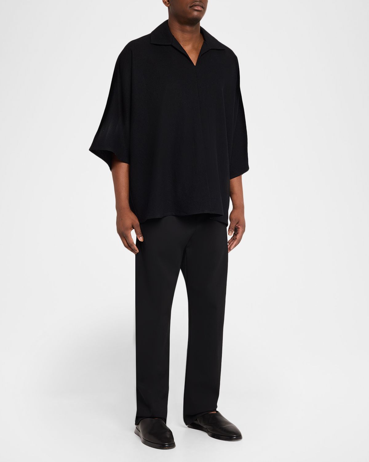 Fear of God Men 's Virgin Wool Relaxed-Fit Polo Shirt