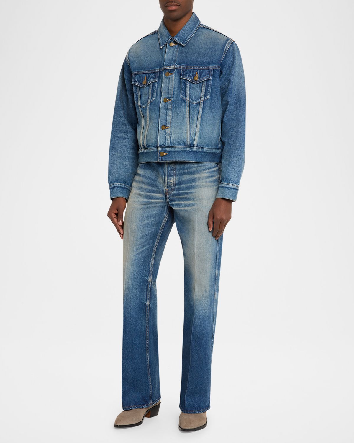 Fear of God Men 's Denim Trucker Jacket