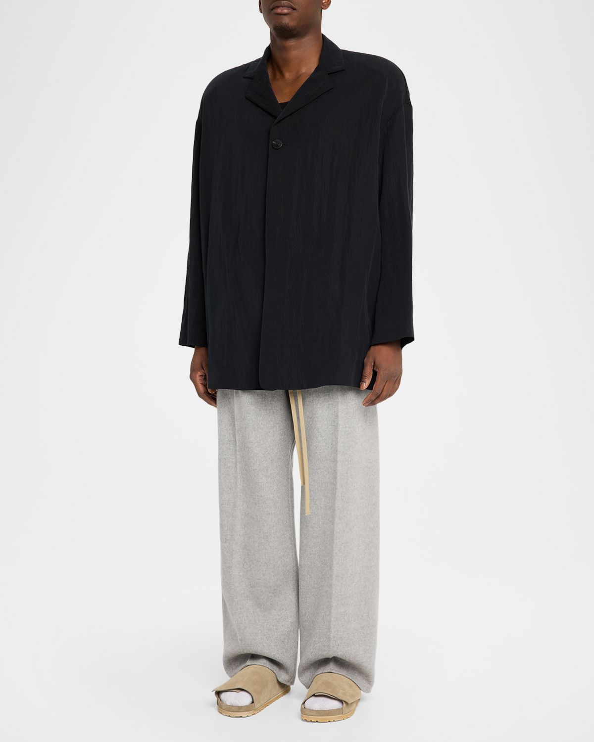 Fear of God Men 's Relaxed-Fit Crinkle Twill Blazer