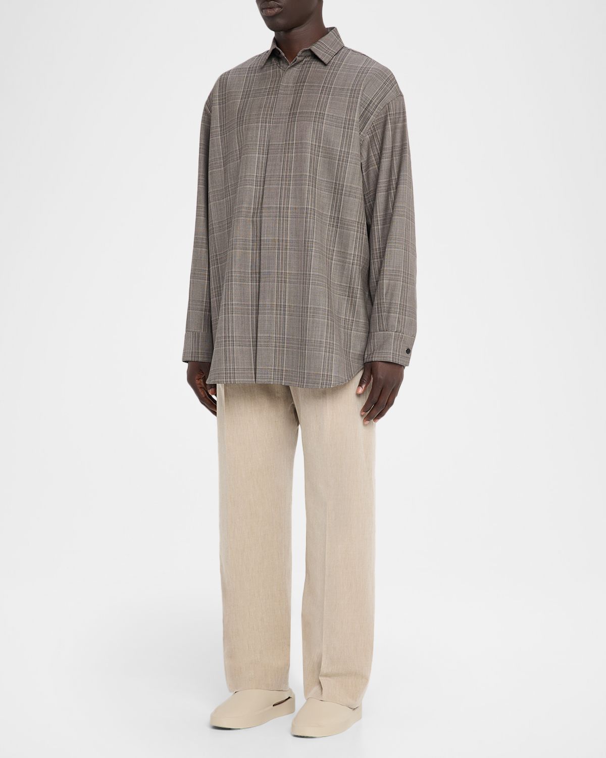 Fear of God Men 's Virgin Wool & Cotton Pleated Straight-Leg Trousers